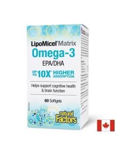 Омега-3 LipoMicel® – Сърдечна функция и концентрация, EPA 200 mg + DHA 133 mg, 585 mg, 60 софтгел капсули 2 - Рибено масло и Омега мастни киселини