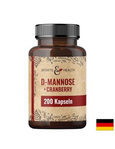 D-маноза 500 mg + Червена боровинка 500 mg – Здрав уринарен тракт, 200 капсули - Уринарно здраве