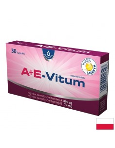 Витамин A 800 µg + E 70 mg – Зрение, регенерация на кожата и антиоксидантна грижа, 30 капсули - Коса, кожа, нокти