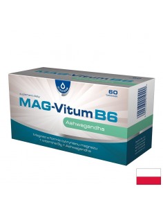 Магнезий 100 mg + Ашваганда 80 mg + Витамин B6 – При стрес, напрежение и умора, 60 таблетки