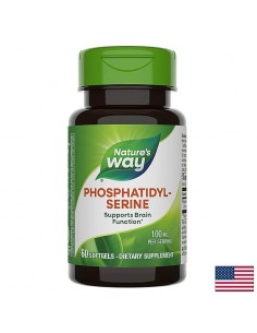 Фосфатидил-серин - при умствена умора - Мощен невропротектор, 100 mg, 60 софтгел капсули