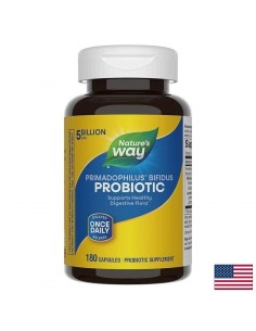 Пробиотик Примадофилус Бифидус - Primadophilus Bifidus – здраве за дебелото черво, 5 млрд. активни пробиотици, 180 капсули