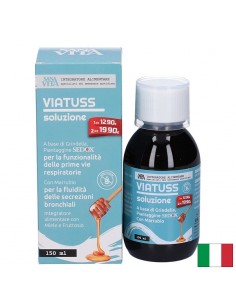 Viatuss успокояващ билков сироп с мед при кашлица и сухо гърло, 150 ml - Етерични масла