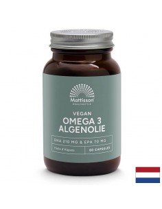 Веган Омега-3 от водорасли, DHA 210 mg/ EPA 70 mg х 60 капсули - Мозъчна функция,памет, концентрация