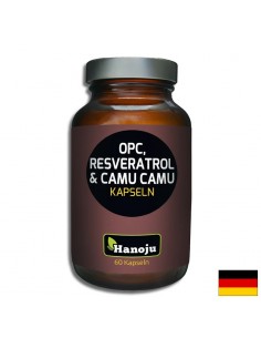 OPC 120 mg + Ресвератрол 200 mg + Каму каму 400 mg – Антиоксидантна защита и анти-ейдж подкрепа, 60 капсули