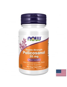 Поликозанол 20 mg + Артишок и Бял трън – Холестерол и чернодробна подкрепа, 90 веган капсули