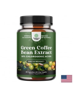 Зелено кафе (екстракт от зърна) – Контрол на теглото и метаболизма, 750 mg, 60 капсули