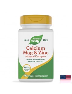 Минерален комплекс с калций, магнезий и цинк - Костно здраве, имунитет, енергия, 100 капсули - Настинка и грип