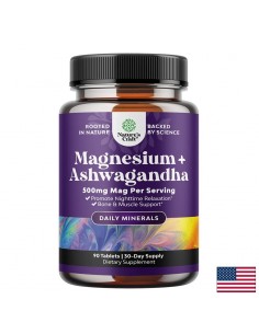 Магнезий (бисглицинат) 166.67 mg + Ашваганда 8.33 mg – Нервна система и мускулен комфорт, 90 таблетки - Таблетки