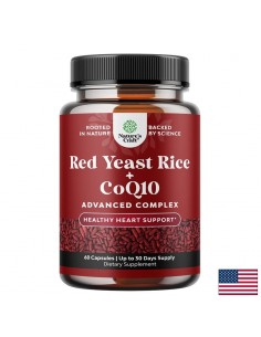 Червен ориз (дрожди) 600 mg + Коензим Q10 50 mg – Холестерол и сърдечно здраве, 60 капсули - Сърдечно-съдова система