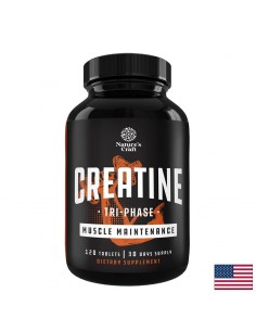 Креатин монохидрат 1125 mg + Креатин HCL 75 mg + Креатин пируват 37.5 mg – Сила и мускулна издръжливост, 120 таблетки - Таблетки