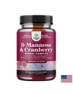 D-маноза 500 mg + Червена боровинка 100 mg – При цистит и инфекции на пикочните пътища, 60 капсули - Червена боровинка