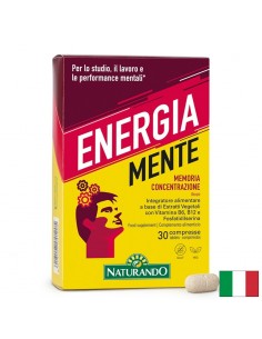 Формула за памет и концентрация с Бакопа 300 mg + Сибирски женшен 150 mg, Energia Mente, 30 таблетки