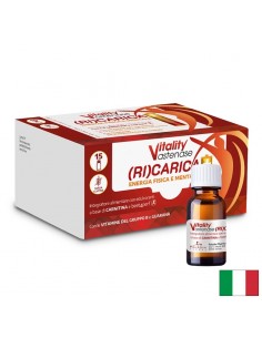 L-карнитин 200 mg + Гуарана 300 mg – Енергия и издръжливост при физическо натоварване, Ricarica+, 15 флакона x 10 ml - Енергия