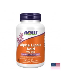 Алфа липоева киселина 100 mg + Витамин C 250 mg + Витамин E 20 mg – Подкрепа при висока кръвна захар, 120 веган капсули - Антиоксиданти