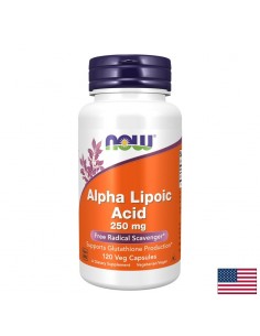 Алфа липоева киселина – При висока кръвна захар, 250 mg, 120 веган капсули - Антиоксиданти