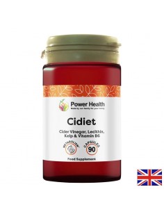 Cidet (ябълков оцет, лецитин, келп и витамин B6) – Изгаряне на мазнини и контрол на теглото, 90 капсули