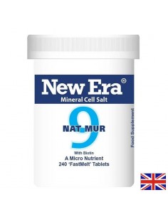 Минерална сол №9 Натриев хлорид с Биотин – При задържане на вода и суха кожа, 240 бързоразтворими таблетки - Задържане на течности