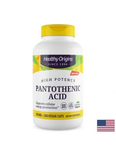 Пантотенова киселина – Енергия, нервна система и сърдечно-съдово здраве, 500 mg, 240 веган капсули