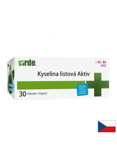 Фолиева Киселина 400 µg + Витамин B2, Витамин B6 и Витамин B12 – Нормално кръвообразуване и енергия, 30 капсули - Анемия