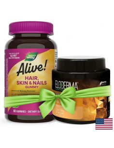 Формула за коса, кожа и нокти Алайв - Alive! Hair, Skin & Nails Gummies, 60 желирани таблетки - Коса, кожа, нокти