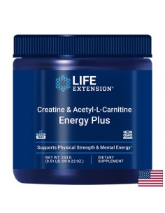 Креатин 5000 mg + Ацетил-L-карнитин 2000 mg – Енергия и мускулна издръжливост, 233 g прах, 30 дози