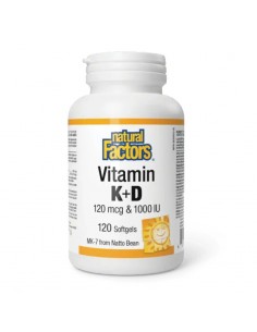 Витамин К2 120 mcg  и D3 1000 IU – здраве за костите и кръвоносните съдове, 120 софтгел капсули 2 - Витамин K