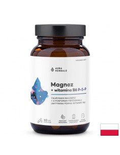 Магнезий 59 mg + Витамин B6 2.1 mg – Спокойна нервна система и нормална мускулна функция, 60 капсули - Витамин B