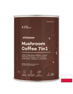 Разтворимо кафе с екстракти от гъби 7 в 1 – Енергия, концентрация и устойчивост на стрес, 250 g - Отпадналост и умора