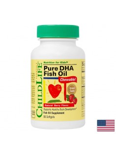 Pure DHA – Концентрация и добро зрение при децата, 180 mg Омега-3, 90 дъвчащи таблетки - Памет и концентрация