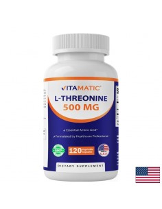 L-треонин – Сияйна кожа и комфорт в ставите, 500 mg, 120 веган капсули - Кости и стави