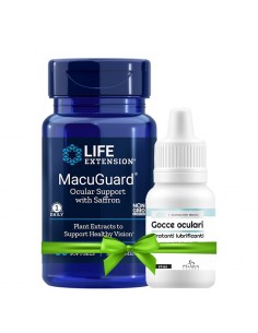 Промо пакет зрение - MacuGuard® 60 софтгел капсули + Овлажняващи капки за очи 10 ml