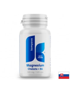 Магнезий бисглицинат 80 mg + Витамин B6 10 mg – Спокоен сън и нервна система, 120 капсули