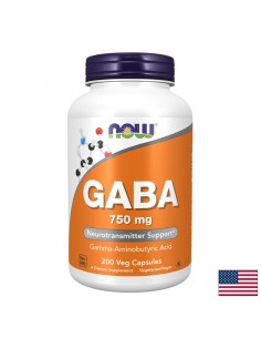 ГАБА 750 mg – Спокоен сън и релакс на нервната система, 200 веган капсули - Вегетарианци/Вегани