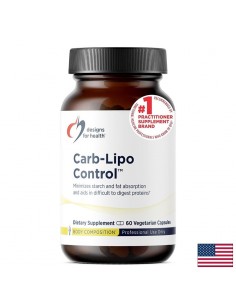 Carb-Lipo Control (Формула с ензими, бетаин HCl и цисус) – При подуване и тежест след хранене, 60 капсули - Ензими