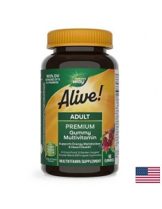 Премиум мултивитамини Алайв - Alive! Adult Premium Gummies Multivitamin, 90 желирани таблетки - Мъжко здраве