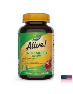Витамини В-комплекс Алайв - Alive! B-Complex Gummies, 60 желирани таблетки - Витамин В Комплекс