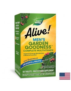 Мултивитамини за мъже Алайв - Alive! Garden Goodness™ Men`s Multi-Vitamin, 60 таблетки