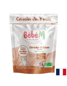 Bébé M Зърнена каша с какао, БИО – За бебета 8+ месеца, 220 g