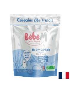 Bébé M Зърнена каша с ориз и просо, БИО – За бебета 4+ месеца, 220 g