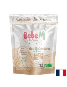 Bébé M Каша с 4 зърнени култури, БИО – За бебета 4+ месеца, 220 g