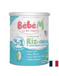 Bébé M Зърнена каша с растителни протеини от ориз, БИО – За бебета 10+ месеца, 600 g - Протеини