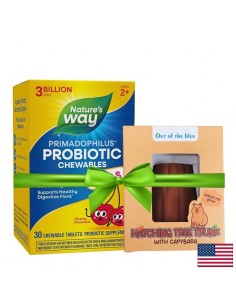 Пробиотик Примадофилус Кидс – за деца (2-12 г.), 3 млрд. активни пробиотици, 30 дъвчащи таблетки с вкус на череша - Детско здраве