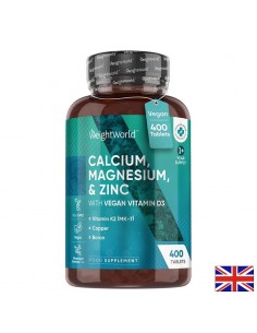 Калций + магнезий + цинк + витамин D3 – За здрави кости и стави, 400 таблетки