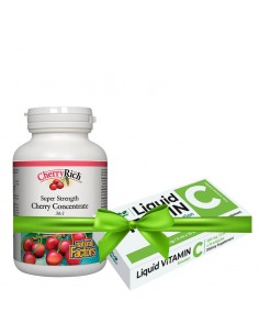 Промо пакет 12 - Череша супер концентрат 90 софтгел капсули + Подарък витамин С 5 ml