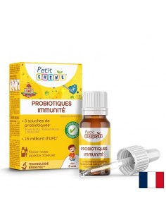 Пробиотик за деца, 1.5 млрд. активни пробиотици, 3 щама + витамин D3, 5.5 ml капки - Пробиотици и пребиотици