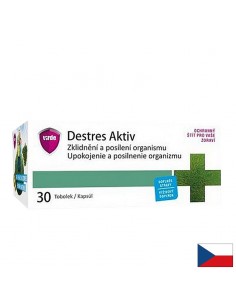 Destres Aktiv с L-триптофан 400 mg, валериана 100 mg и жълт кантарион 100 mg – При стрес и безсъние, 30 капсули - Безсъние, проблеми със съня
