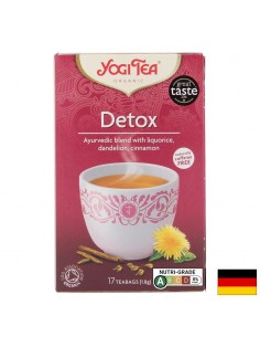 Yogi Tea Detox – аюрведичен чай за детоксикация със сладък корен, репей и глухарче, БИО, 17 филтърни пакетчета - Детоксикация