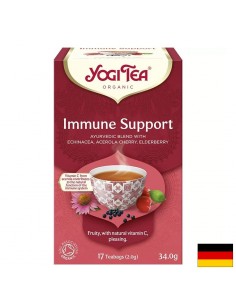 Yogi Tea Immune Support – аюрведичен чай за имунитет с ехинацея, ацерола и шипка, БИО, 17 филтърни пакетчета - Ацерола