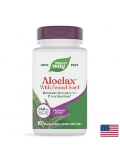 Aloelax с алое ферокс и резене – При запек, 100 веган капсули